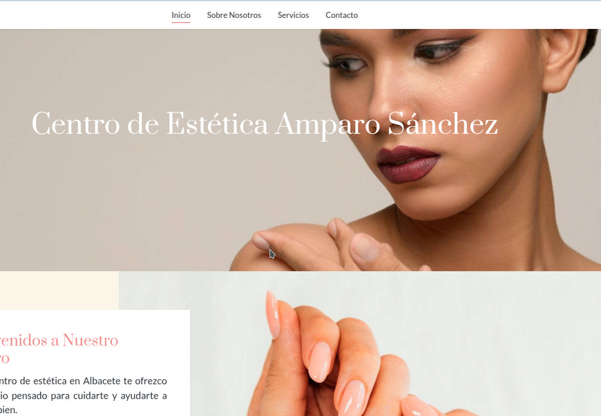 Página web de esteticaamparosanchez.es, creada con Siweb