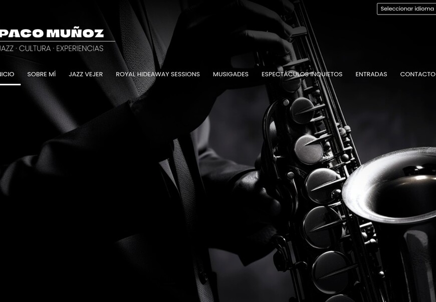 Página web de pacomunoz.net, creada con Siweb