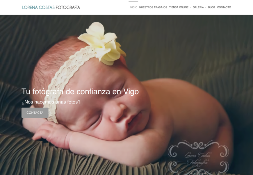 Página web de lorenacostasfotografia.es, creada con Siweb